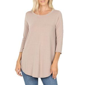 Ash Mocha 3/4 Sleeve Shirt